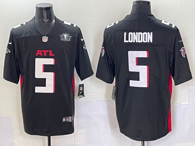 Men 2025 Atlanta Falcons #5 London Black Nike Limited NFL Jersey style 003